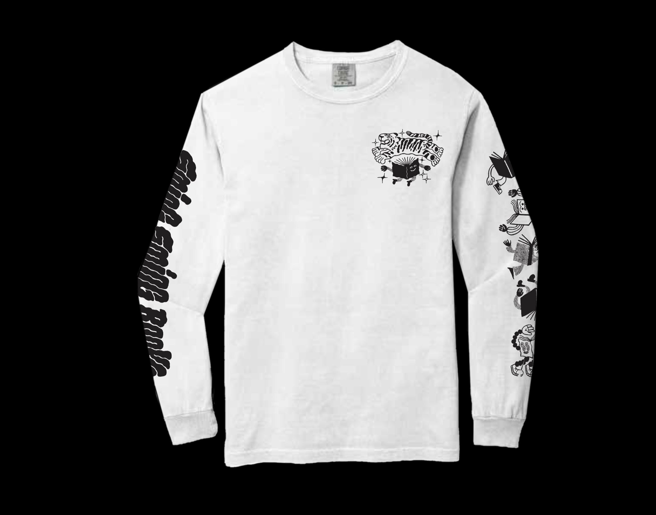 Christina Tan × Sming Sming Books: Book-Struck Tiger Long-Sleeve T-shirt