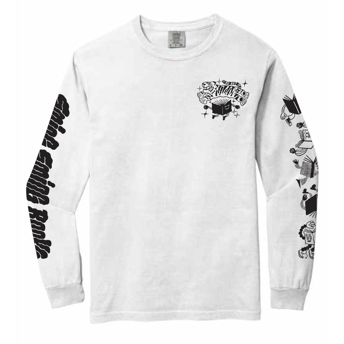 Christina Tan × Sming Sming Books: Book-Struck Tiger Long-Sleeve T-shirt